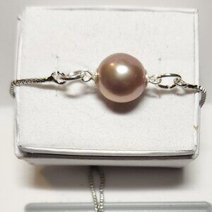 Simple Light Lavender Pearl Bracelet